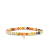 Gold & Enamel Tiny Chai on Multicolor Zircon