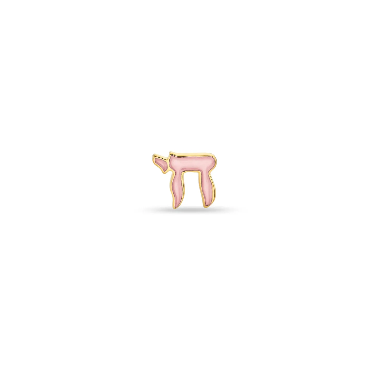 Gold & Enamel Tiny Chai Stud