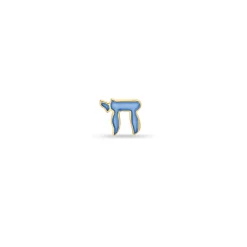 Gold & Enamel Tiny Chai Stud