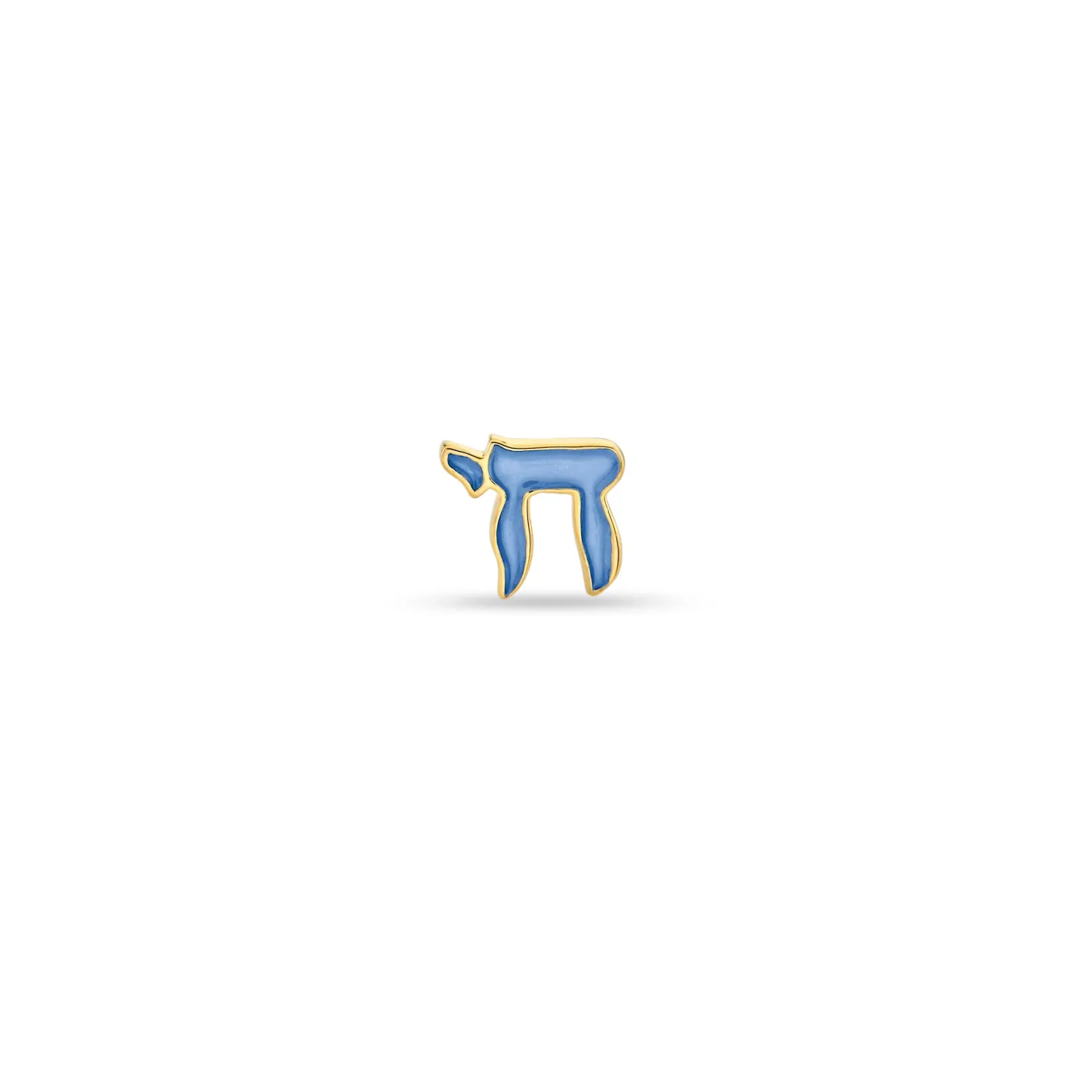 Gold & Enamel Tiny Chai Stud