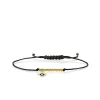 Gold & Enamel Tiny Groovy Eye Cord Bracelet