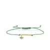 Gold & Enamel Tiny Groovy Eye Cord Bracelet