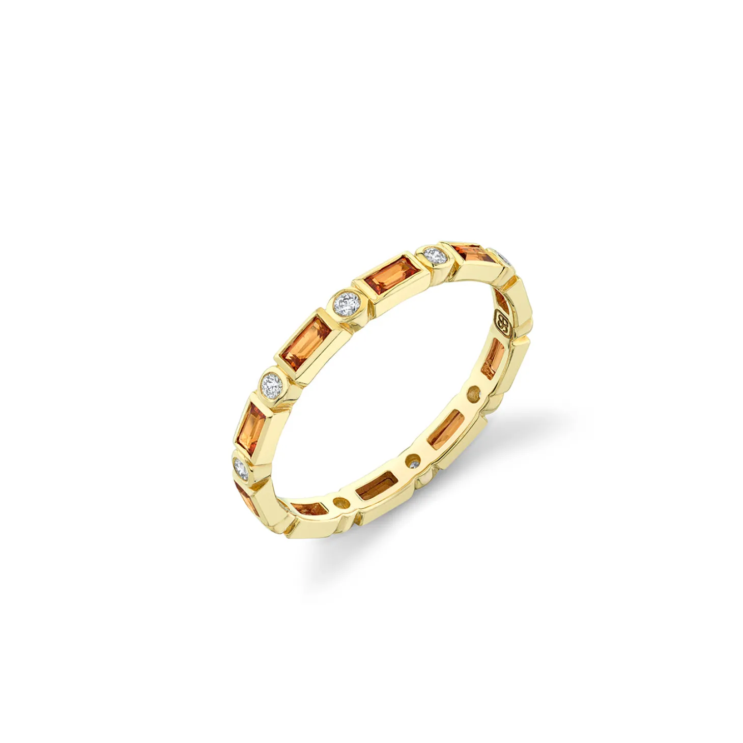 Gold & Gemstone Baguette and Bezel Eternity Ring
