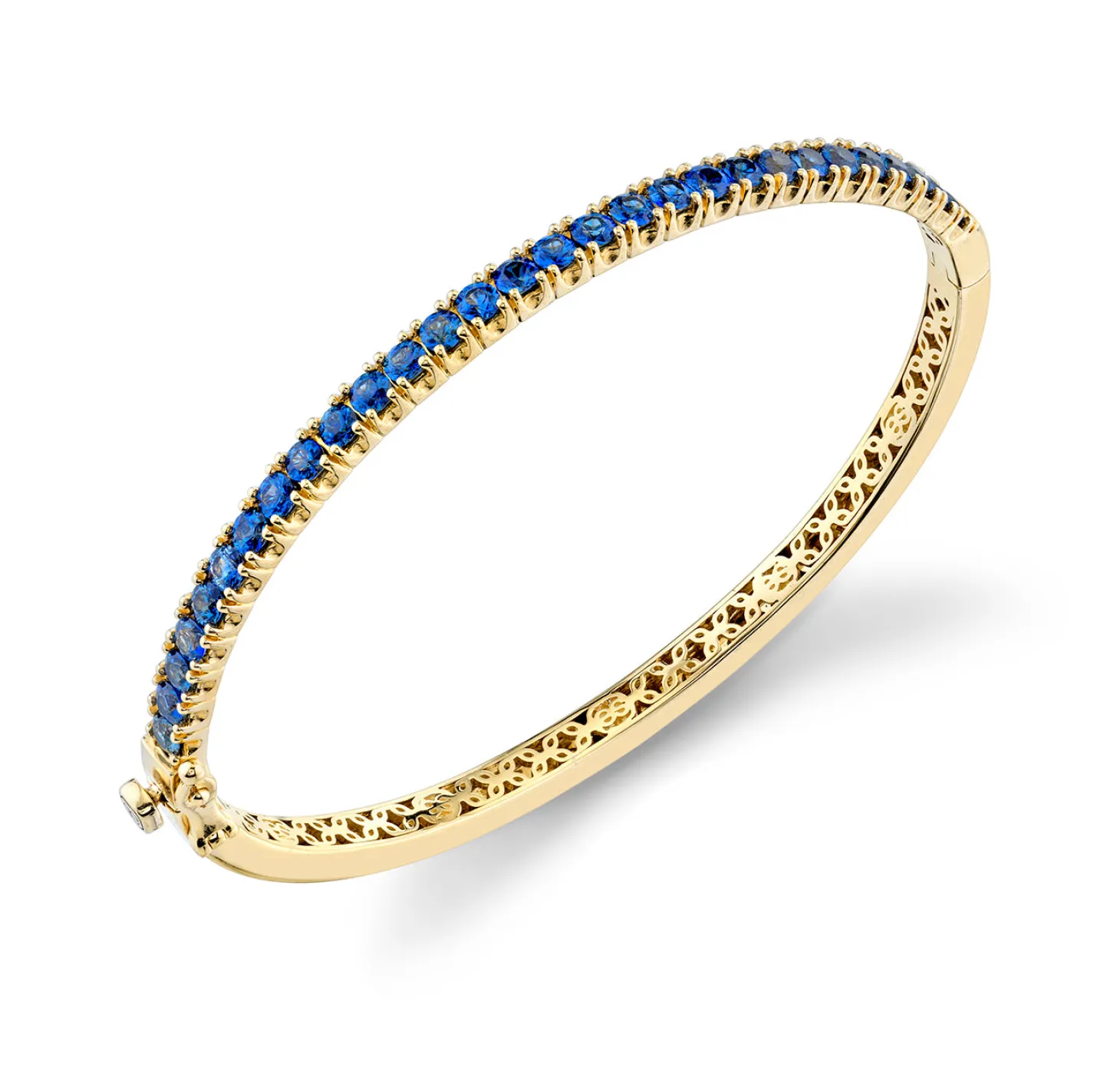 Gold & Gemstone Large Bangle