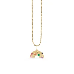Gold & Gemstone Rainbow Charm
