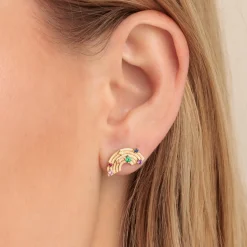Gold & Gemstones Rainbow Stud