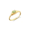 Gold & Opal Cabochon Snake Ring