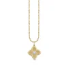 Gold & Opal Satin Moroccan Flower Charm