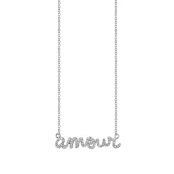 Gold & Pavé Diamond Amour Necklace