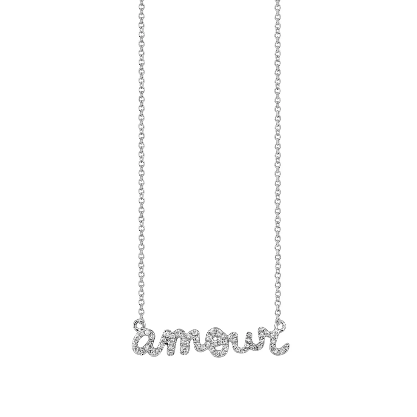 Gold & Pavé Diamond Amour Necklace