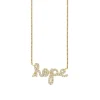 Gold & Pavé Diamond Hope Necklace