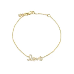 Gold & Pavé Diamond Love Bracelet