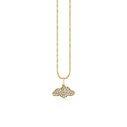 Gold & Pave Diamond Small Cloud Charm