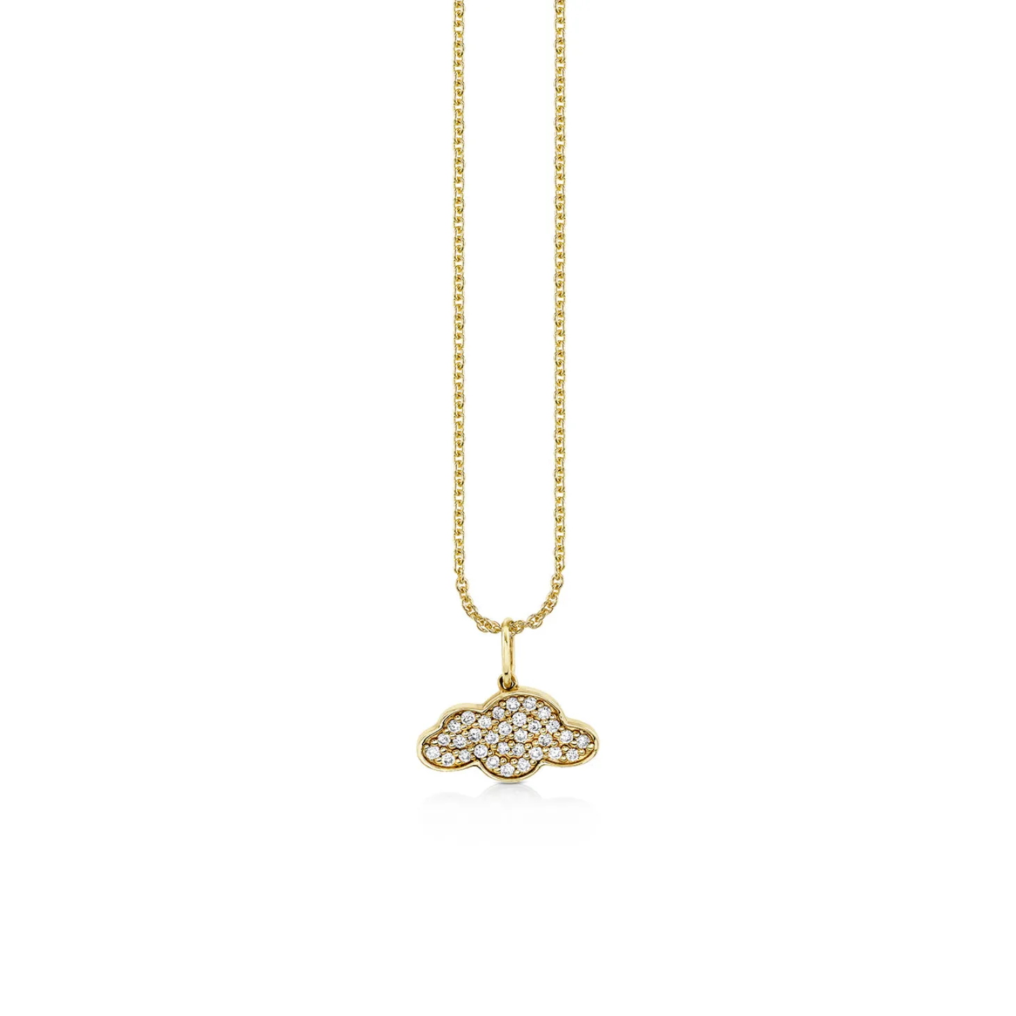 Gold & Pave Diamond Small Cloud Charm