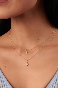 Gold & Pave Diamond Star of David Charm