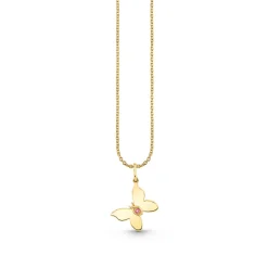 Gold & Pink Sapphire Wicked Glinda Marquise Eye Butterfly Charm