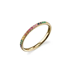 Gold & Rainbow Eternity Ring