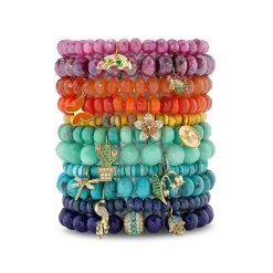 Gold & Rainbow Hamsa on Lapis