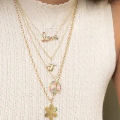 Gold & Rainbow Large Love Necklace