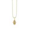 Gold & Rainbow Mini Hamsa Charm