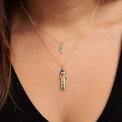 Gold & Rainbow Mini Hamsa Charm