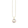 Gold & Rainbow Small Peace Sign Charm
