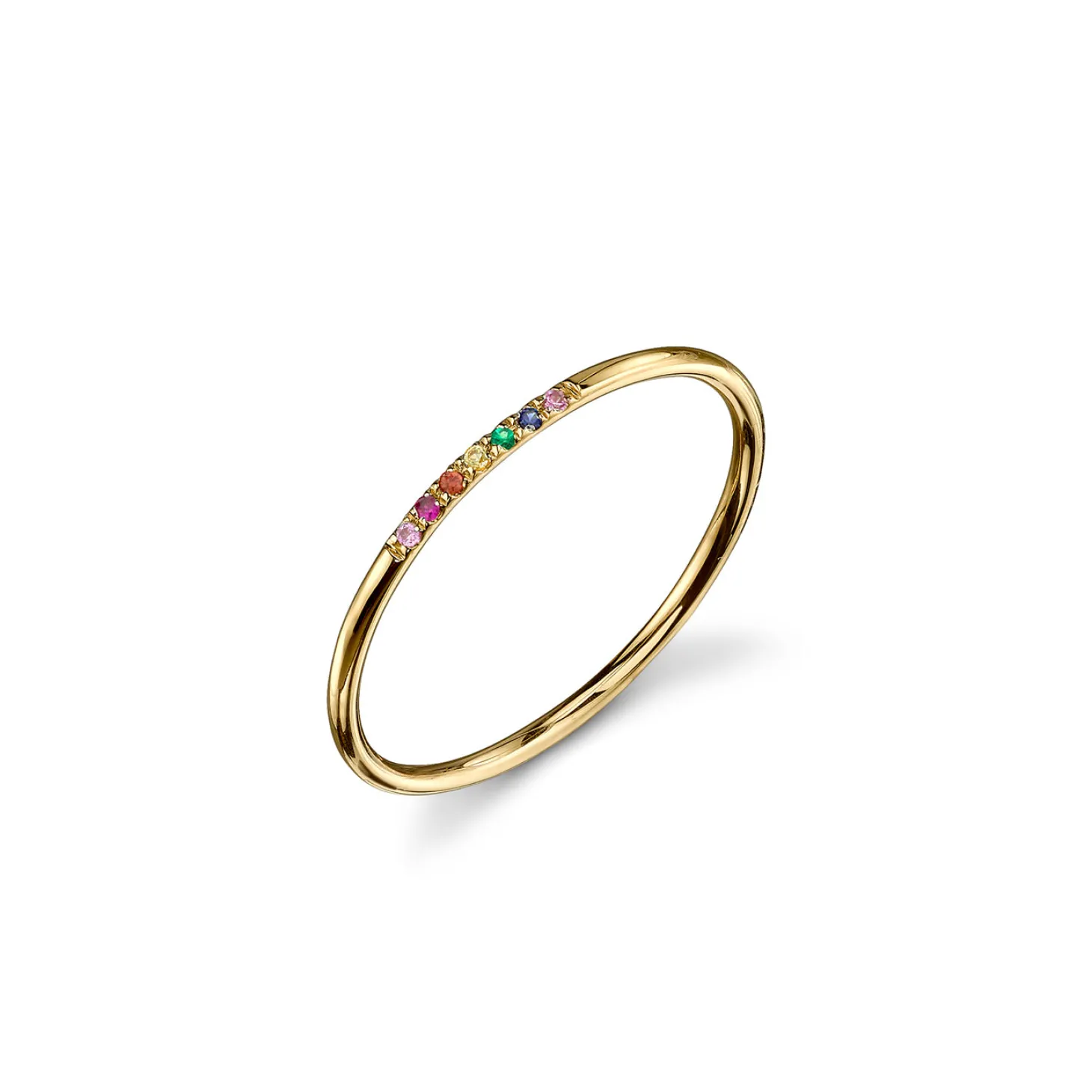 Gold & Rainbow 7-Stone Ring