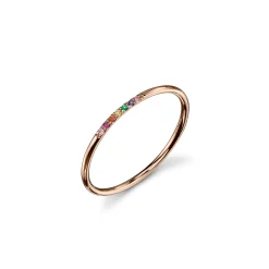 Gold & Rainbow 7-Stone Ring