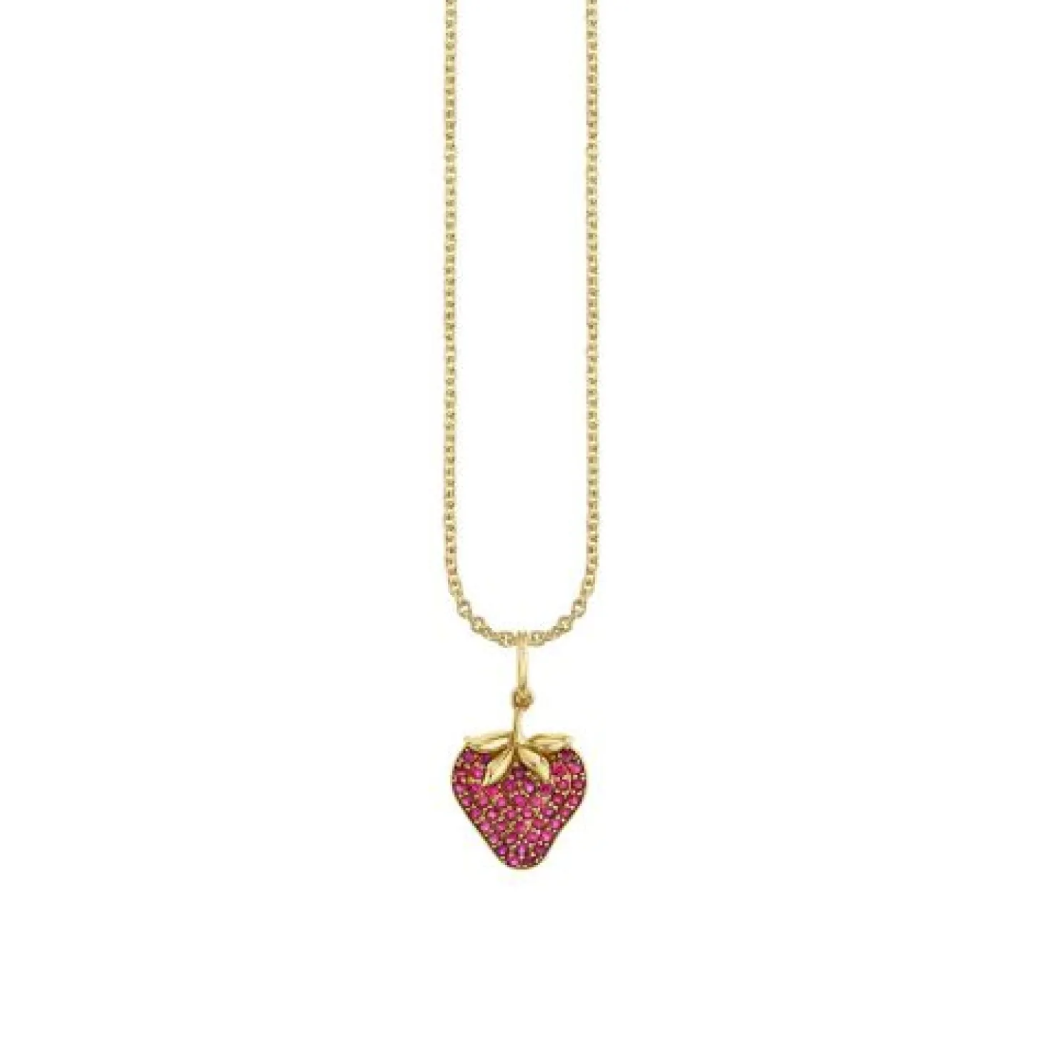 Gold & Ruby Strawberry Charm