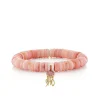 Gold & Sapphire Jellyfish on Pink Opal