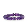 Gold & Sapphire Rondelle on Amethyst
