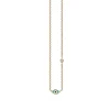Gold & Turquoise Mini Enamel Eye Necklace with Diamond