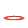 Gold & Turquoise Scallop Rondelle on Red Sea Bamboo