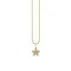 Gold and Diamond Small Plumeria Charm