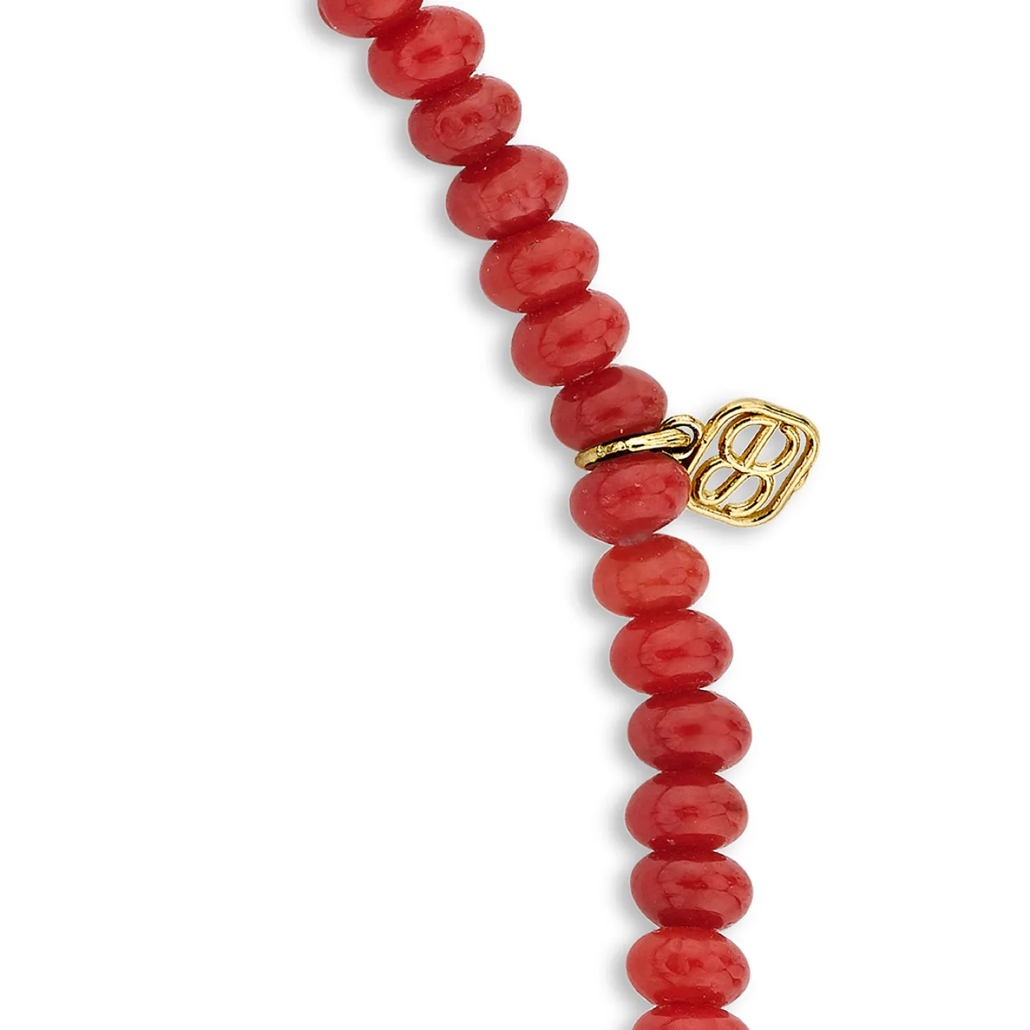 Gold Bezel Sapphire & Diamond Eye on Red Sea Bamboo