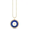 Gold, Diamond & Lapis Starburst Stone Pendant