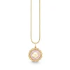 Gold, Diamond & Lavender Jade Small Butterfly Stone Pendant