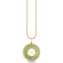 Gold, Diamond & Nephrite Jade Chinese Zodiac Charm