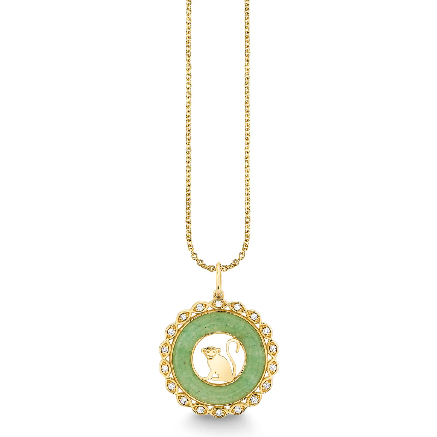 Gold, Diamond & Nephrite Jade Chinese Zodiac Charm