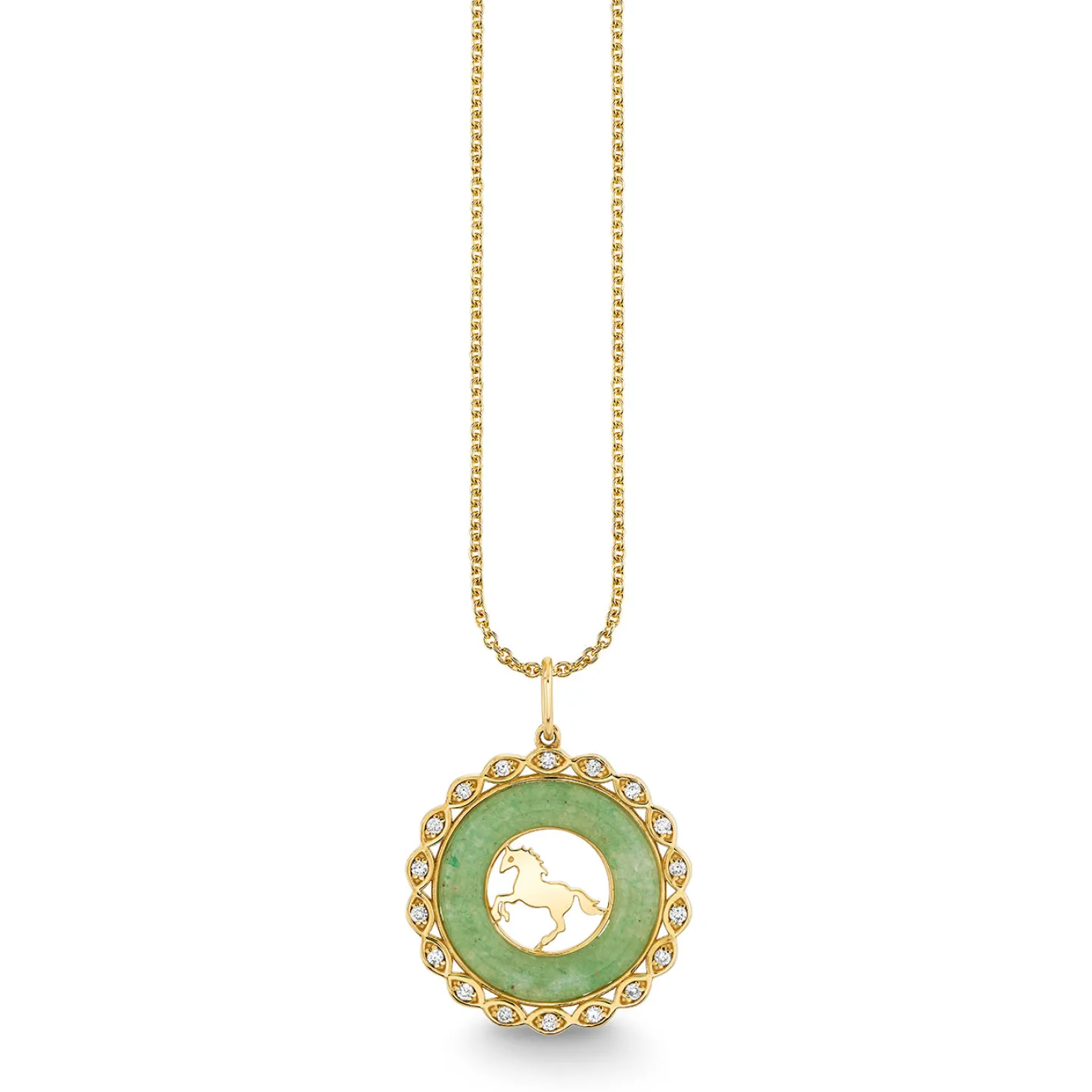 Gold, Diamond & Nephrite Jade Chinese Zodiac Charm