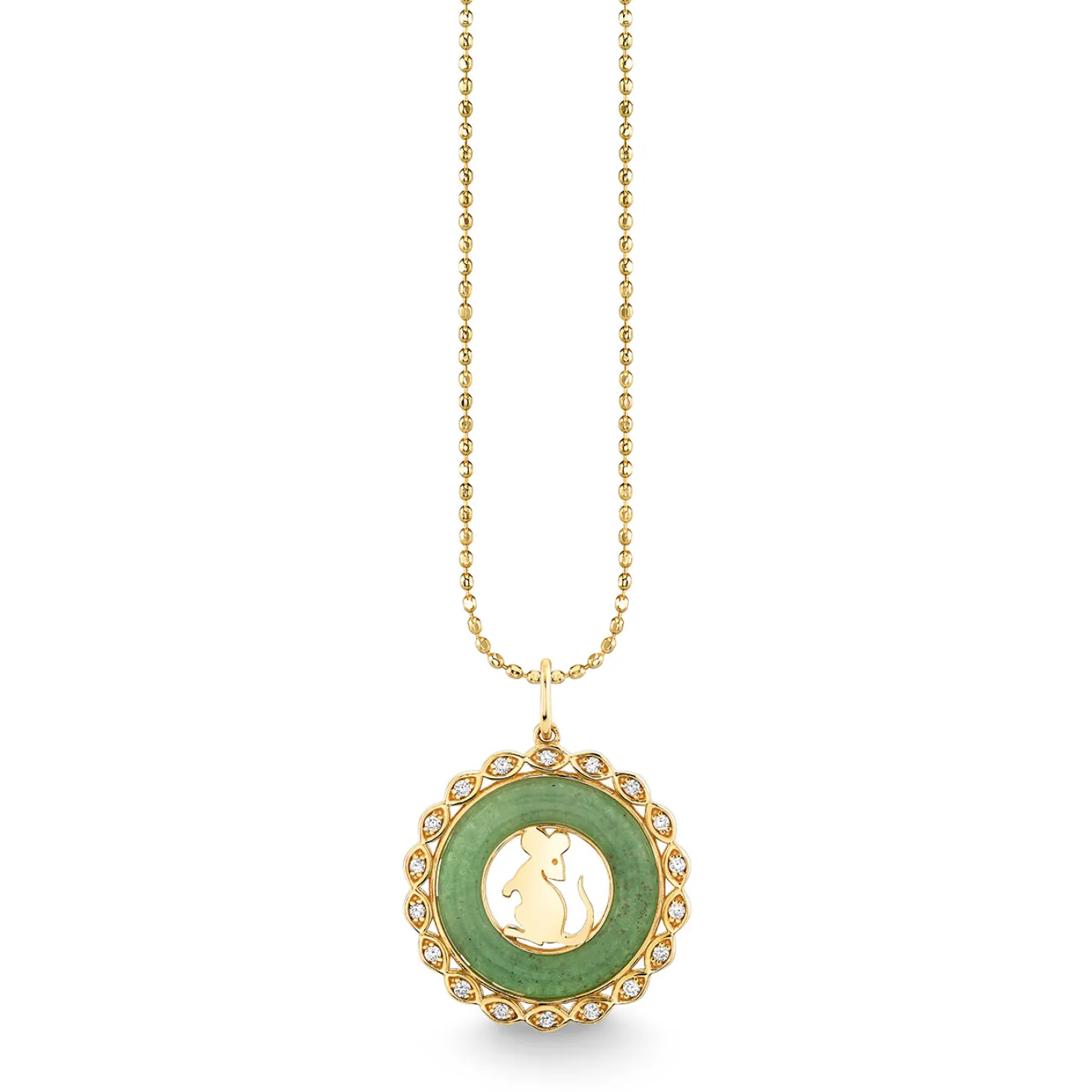 Gold, Diamond & Nephrite Jade Chinese Zodiac Charm