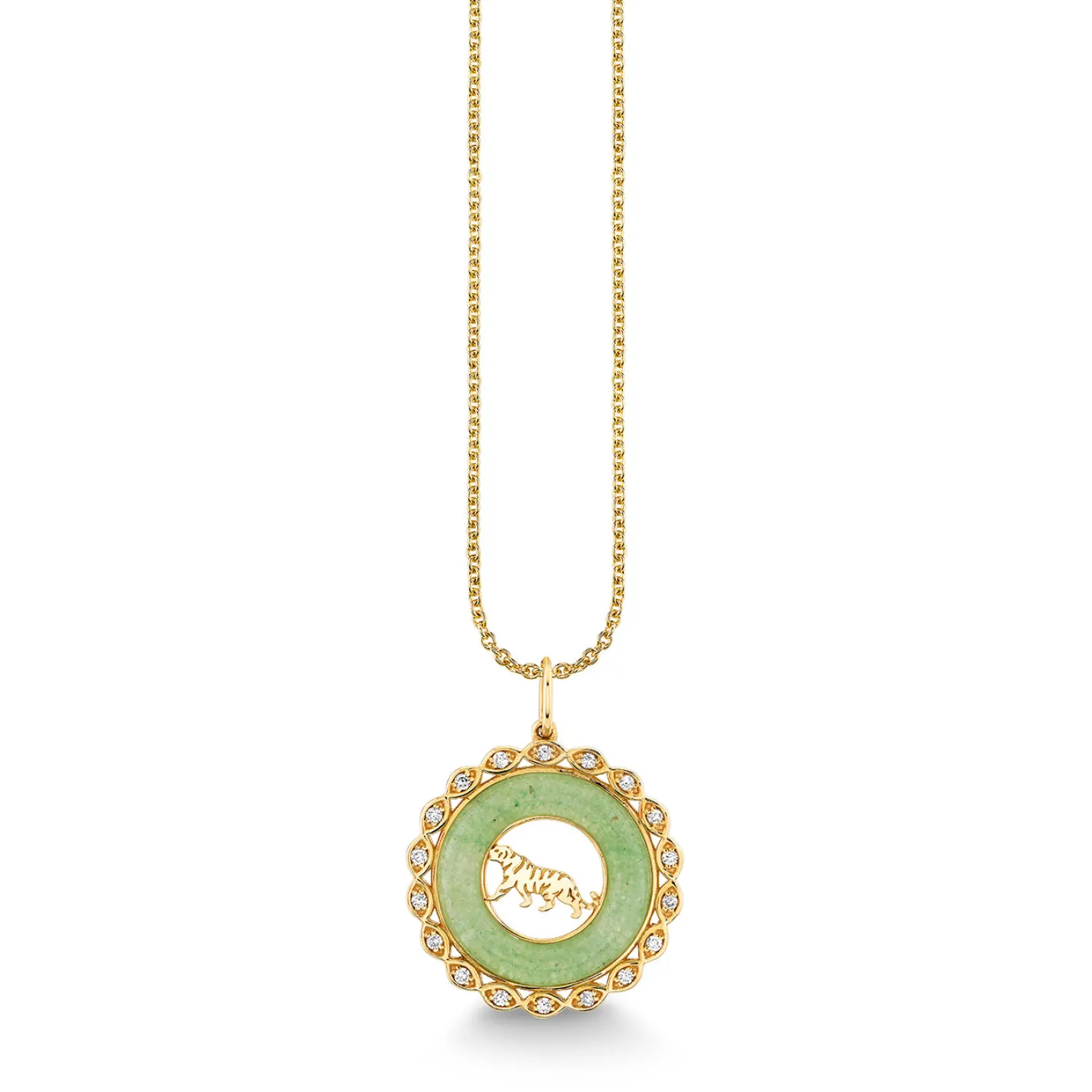 Gold, Diamond & Nephrite Jade Chinese Zodiac Charm