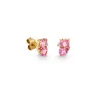 Gold, Diamond & Pink Sapphire Heart Cocktail Stud