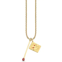 Gold, Diamond & Ruby Perfect Match Necklace