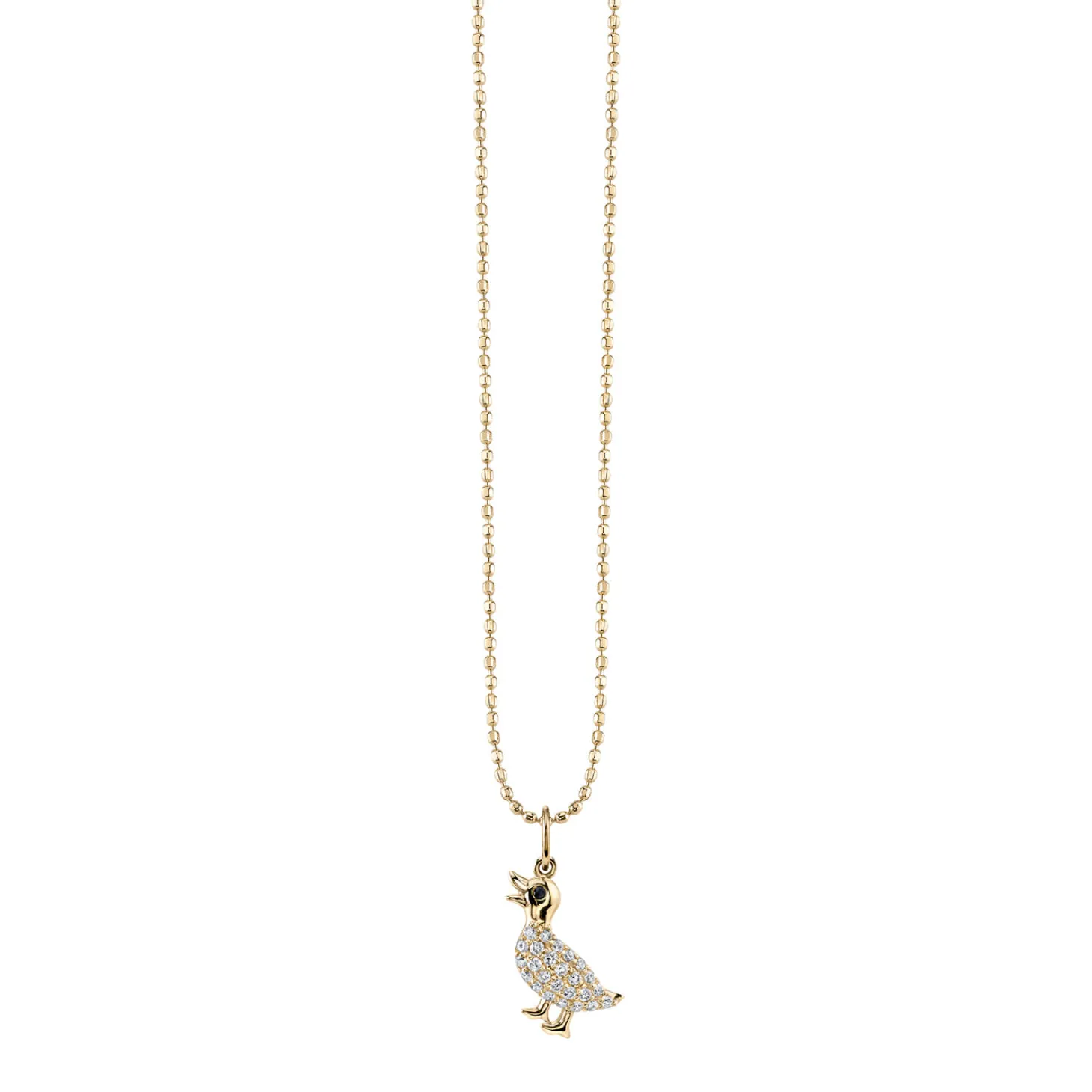 Gold, Diamond & Sapphire Duck Charm