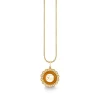 Gold, Diamond & Tiger Eye Small Elephant Stone Pendant