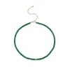 Gold, Diamond & Turquoise Pave Rondelle Aventurine Choker