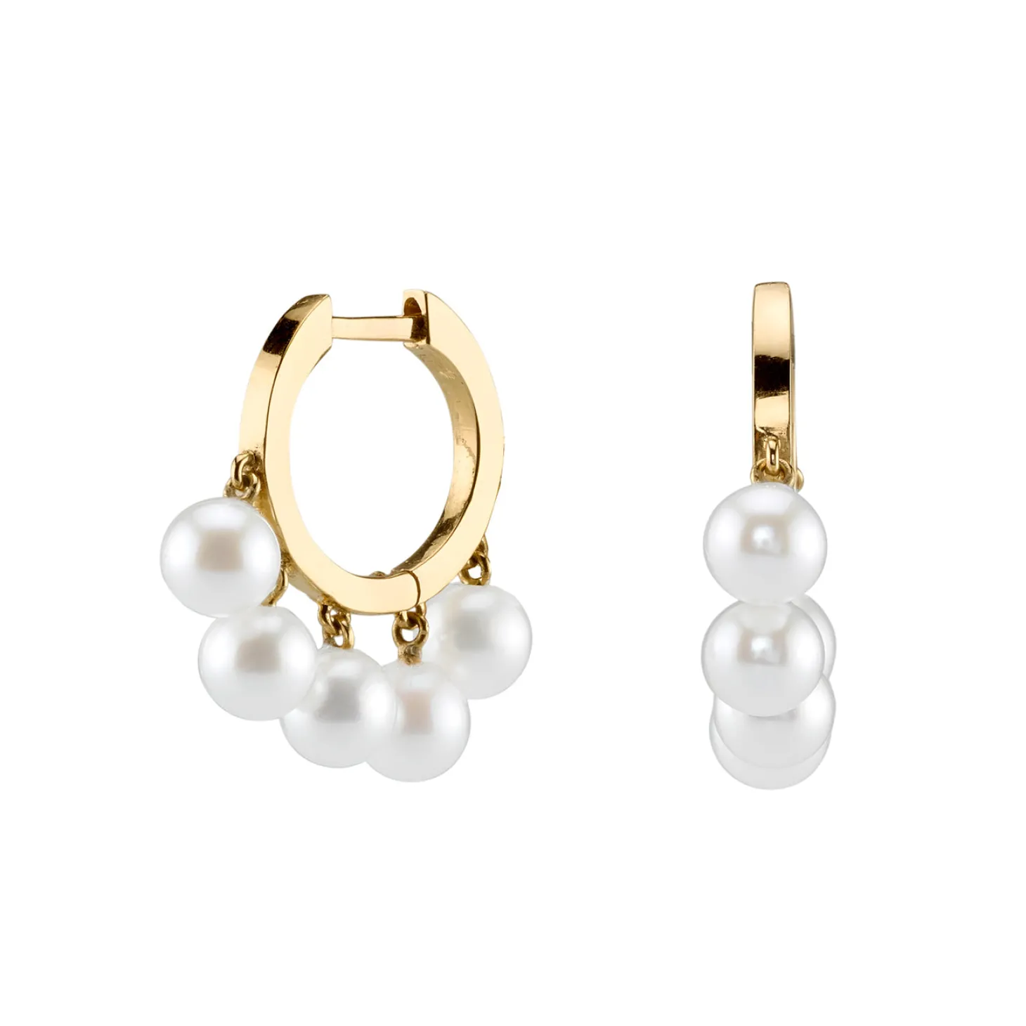 Gold Drop Huggie Hoops