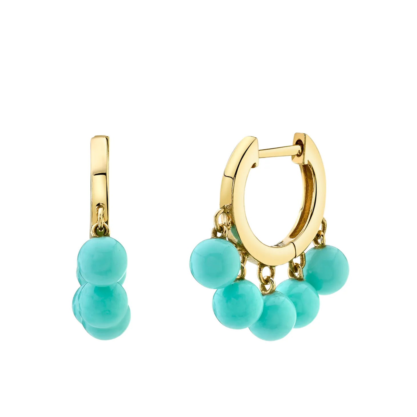 Gold Drop Huggie Hoops