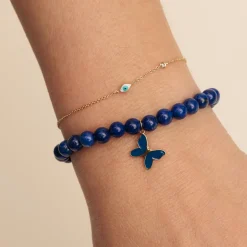 Gold Enamel Mini Eye Bracelet